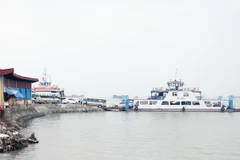 Bến phà Gót ùn ứ hàng km trong ngày 29/4. (Ảnh: Hoàng Ngọc/TTXVN)