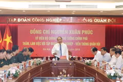Thủ tướng Nguyễn Xuân Phúc phát biểu kết luận tại buổi làm việc. (Ảnh: Thống Nhất/TTXVN)