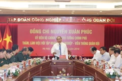 Thủ tướng Nguyễn Xuân Phúc phát biểu kết luận tại buổi làm việc. (Ảnh: Thống Nhất/TTXVN)