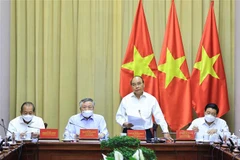 Chủ tịch nước Nguyễn Xuân Phúc, Trưởng Ban Cải cách Tư pháp Trung ương phát biểu. (Ảnh: Thống Nhất/TTXVN)