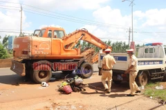 Hiện trường nơi xảy ra vụ tai nạn. (Nguồn: Báo Bình Phước)