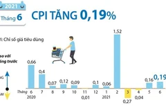 [Infographics] Chỉ số giá tiêu dùng trong tháng 6 tăng 0,19%
