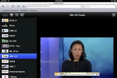 Xem tivi trực tiếp trên iPad bằng dịch vụ của Time Warner Cable. (Nguồn: AP)