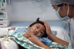 Xiang Wei Yi trên giường bệnh. (Nguồn: Tân Hoa Xã)