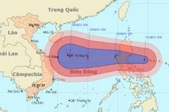 Hướng đi của bão. (Nguồn: nchmf.gov.vn)
