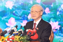 Tổng Bí thư Nguyễn Phú Trọng phát biểu chỉ đạo Đại hội. (Ảnh: Thống Nhất/TTXVN) 