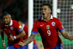 Eduardo Vargas ghi bàn mang chiến thắng về cho Chile. (Nguồn: Reuters)
