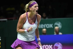 Petra Kvitova có chiến thắng đầu tay tại WTA Finals 2015. (Nguồn: AFP)