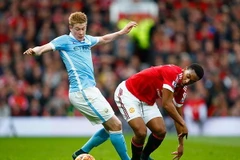 Kevin de Bruyne đối đầu Anthony Martial. (Nguồn: Getty Images)