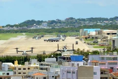 Căn cứ Futenma của Lực lượng Lính thủy đánh bộ Mỹ ở Okinawa. (Nguồn: Kyodo)