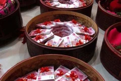 Sính lễ tặng cho gia đình cô dâu. (Ảnh minh họa: CCTV)