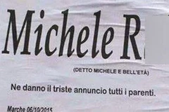Cáo phó giả chết của ông Michelle. (Nguồn: Il Messaggero)