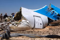 Hiện trường vụ khủng bố máy bay Nga Airbus A321. (Nguồn: sputnik)