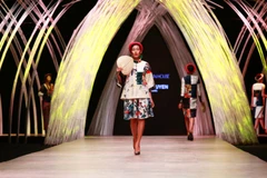 Gấm là một trong những đặc trưng của nhà thiết kế xuất thân từ họa sỹ Thủy Nguyễn. (Ảnh: BTC)