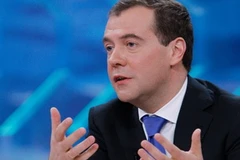 Ông Medvedev trả lời phỏng vấn ngày 26/4. (Nguồn: Getty)