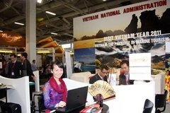 Quang cảnh gian hàng Việt Nam. (Ảnh: PV Vietnam+)