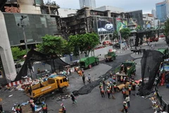 Trung tâm Xử lý tình trạng khẩn cấp cho biết, lực lượng an ninh đã hoàn tất việc giải tán người biểu tình tại Bangkok. (Nguồn: AFP/TTXVN) 