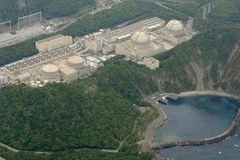 Toàn cảnh nhà máy điện hạt nhân Ohi thuộc Công ty điện lực Kansai ở thị trấn Ohi, quận Fukui. (Nguồn: Kyodo/TTXVN)