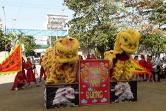 Tiết mục múa lân được khán giả chờ đợi nhất tại liên hoan. (Ảnh: Báo Bình Dương)