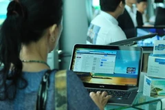 Ultrabook™ được trưng bày tại buổi ra mắt. (Ảnh: H.Minh/Vietnam+)