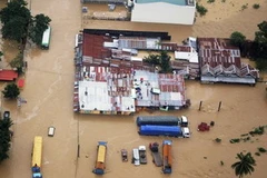 Ảnh hưởng của bão Parma gây ngập lụt ở phía Bắc Philippines vào ngày 9/10. (Ảnh: Reuters)