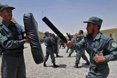 Các nhân viên quốc gia đang huấn luyện tại Trung tâm cảnh sát ở thành phố Kandahar, Afghanistan. Ảnh minh họa. (Nguồn: AFP) 