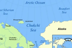 Bản đồ khu vực biển Chukchi. (Nguồn: wiki)