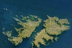 Quần đảo Malvinas/Falkland. (Nguồn: Nasa/AFP)