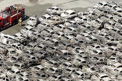 Ôtô của Hitachi bị phá hủy trong thảm họa thiên tai. Ảnh minh họa. (Nguồn: AP)