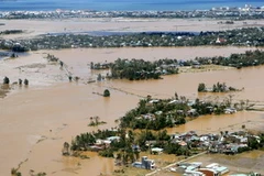 Bão số 9 gây ngập lụt ở huyện Duy Xuyên, tỉnh Quảng Nam. (Ảnh: Đức Tám/TTXVN) 