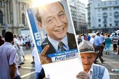 Míttinh ủng hộ Tổng thống Romania Traian Basescu do Đảng Dân chủ Tự do tổ chức tại thủ đô Bucharest ngày 5/7. (Nguồn: AFP/TTXVN)