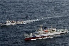 Tàu tuần tra Trung Quốc tại vùng biển Nhật Bản ngày 11/7. (Nguồn: AFP/TTXVN)