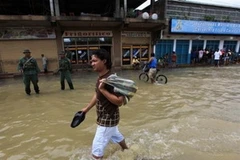 Lụt tại Rio Chico, Venezuela ngày 4/12. (Nguồn: AP)