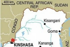 Vị trí bản đồ của sân bay Kinshasa ở Congo. (Nguồn: AFP)