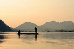 Đoạn sông Mekong chảy qua đất nước Campuchia. (Nguồn: Internet)