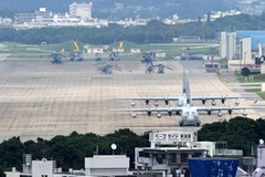 Sân bay tại căn cứ quân sự Futenma ở Ginowan. (Nguồn: AFP/TTXVN)