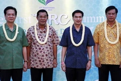 Lãnh đạo các nước thành viên Ủy hội sông Mekong (MRC) tại Hội nghị thượng đỉnh MRC diễn ra tại Hua Hin, Thái Lan. (Ảnh: Reuters)