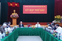 Quang cảnh kỳ họp thứ 6 Hội đồng lý luận, phê bình văn học, nghệ thuật TW sáng 28/3. (Ảnh: Lâm Khánh/TTXVN)