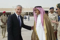 Trước khi đến Ai Cập, Bộ trưởng Quốc phòng Mỹ Chuck Hagel đã dừng chân ở Arập Xêút. (Nguồn: AFP/TTXVN) 