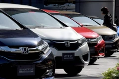 Xe của Hãng Honda trưng bày tại trụ sở công ty ở Tokyo. (Nguồn: AFP/TTXVN)