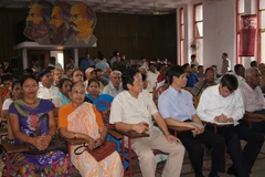 Các đại biểu tại lễ míttinh. (Ảnh: Minh Lý/Vietnam+)