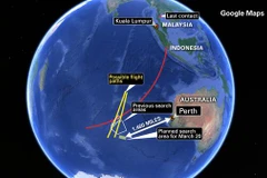 MH370 đã bay dọc hành lang phía Nam trước khi rơi