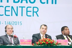 Chủ tịch Quốc hội và Chủ tịch IPU chủ trì họp báo bế mạc IPU-132