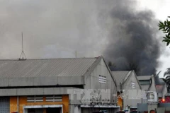 Cháy lớn tại Khu chế xuất Tân Thuận Thành phố Hồ Chí Minh