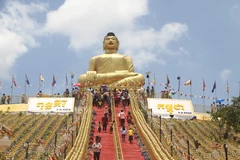 Tượng phật tại chùa Putkiri Campuchia. (Ảnh: Chanh Đa/Vietnam+)