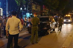 Hiện trường vụ tai nạn. (Ảnh: TTXVN phát)