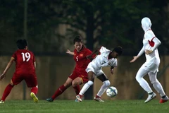 U19 nữ Việt Nam trong trận gặp Jordan. (Nguồn:vff.org.vn)