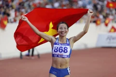 Nguyễn Thị Oanh giành hat-trick huy chương Vàng tại SEA Games 31. (Ảnh: Hải An/Vietnam+)