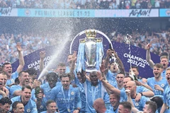 Manchester City vô địch Premier League 2021-22. (Ảnh: AFP/TTXVN)