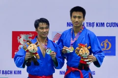 Kurash Việt Nam đã giành được 6 huy chương Vàng tại SEA Games 31. (Ảnh: Vietnam+)